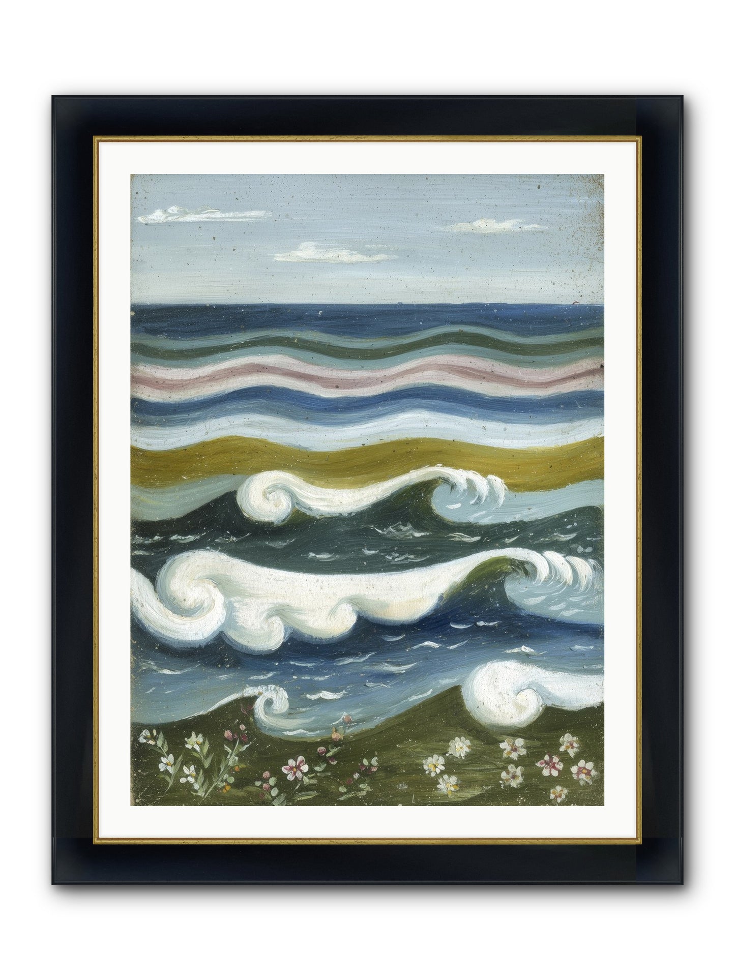 Spellbound Waters Framed Print - Wide Black w/Gold 30x40