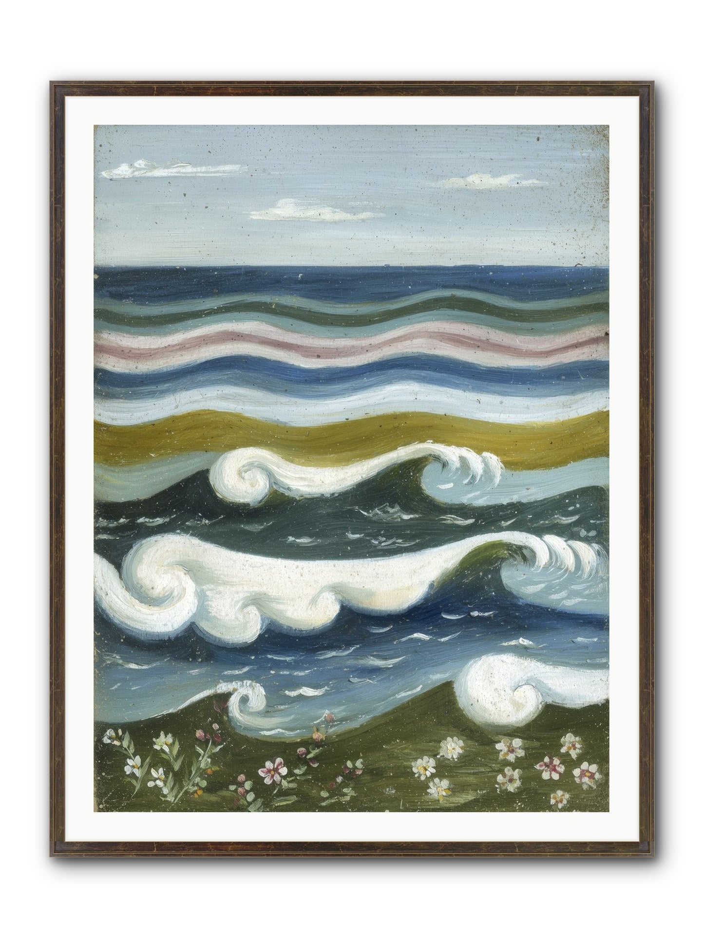 Spellbound Waters Framed Print - Slimwoods Black/Gold 36x48