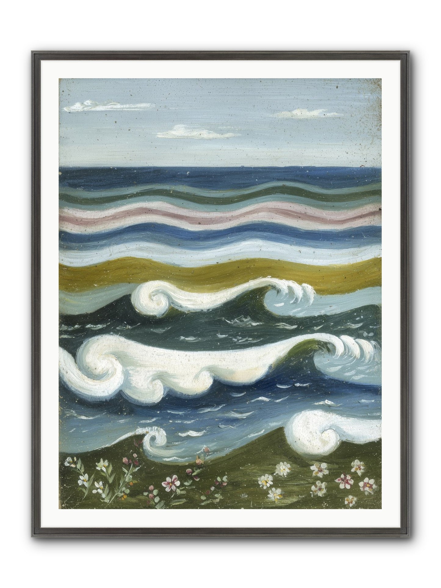 Spellbound Waters Framed Print - Slimwoods Black/Silver 36x48