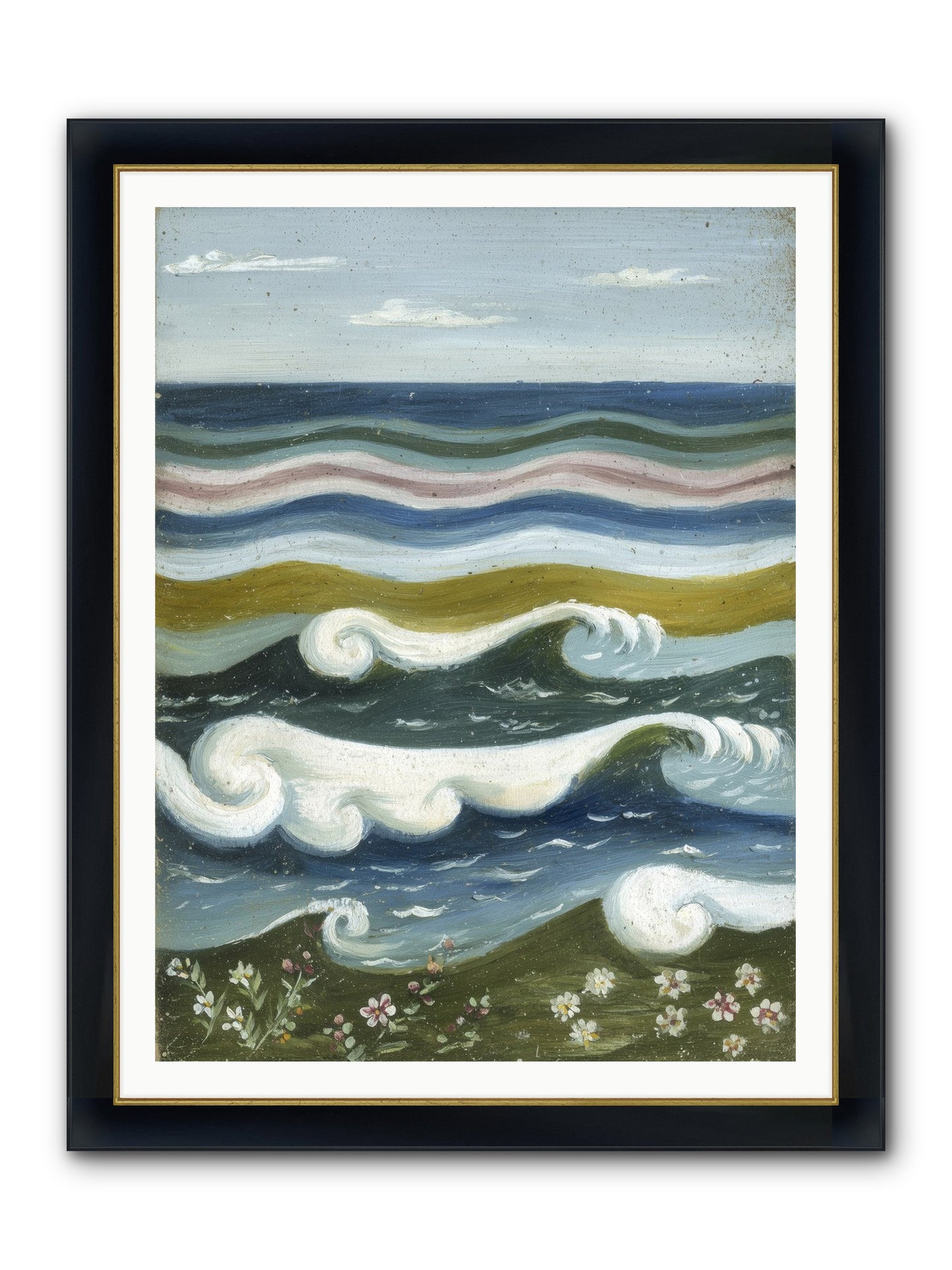 Spellbound Waters Framed Print - Wide Black w/Gold 36x48