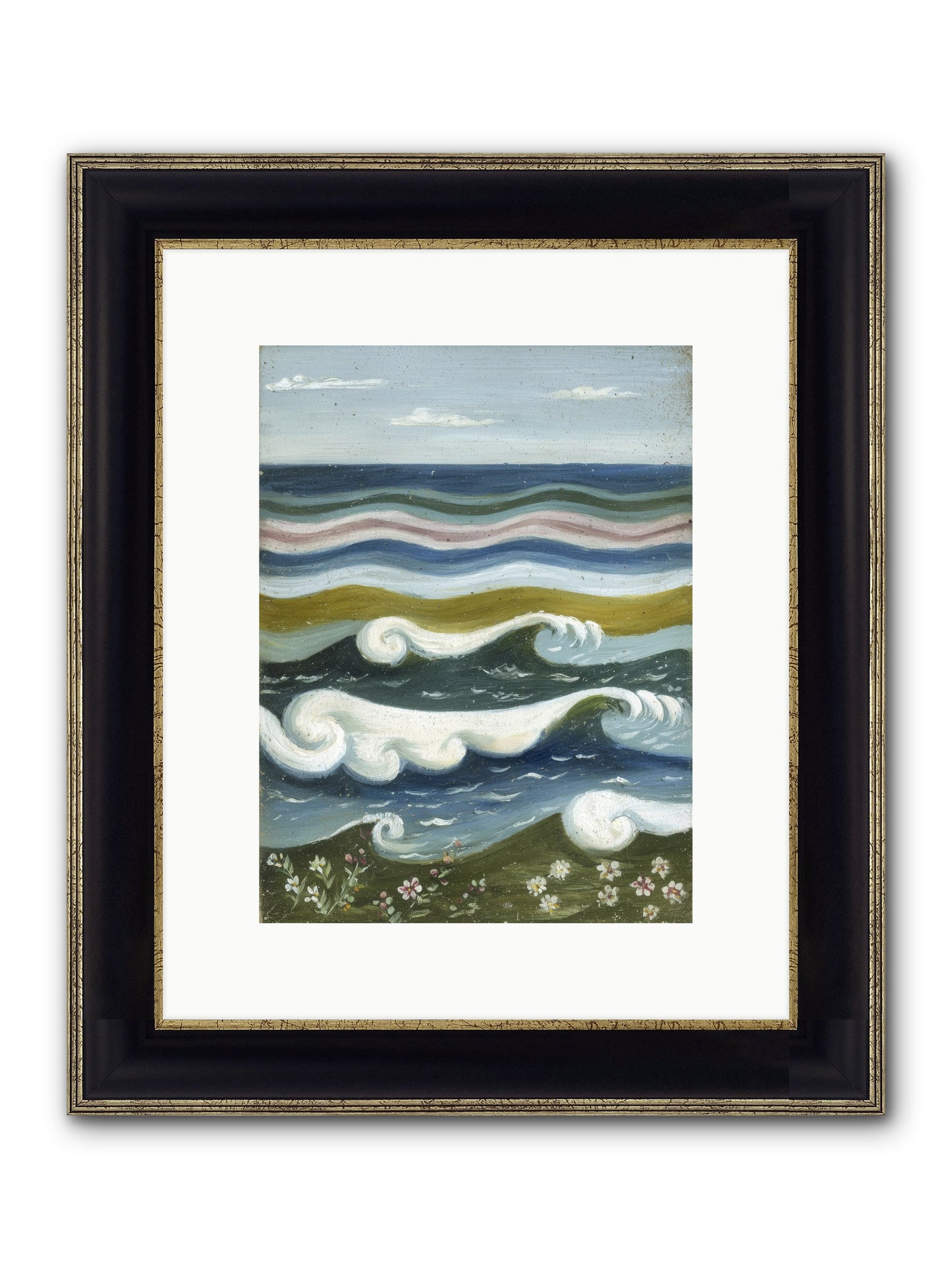 Spellbound Waters Framed Print - Black & Gold 9x12