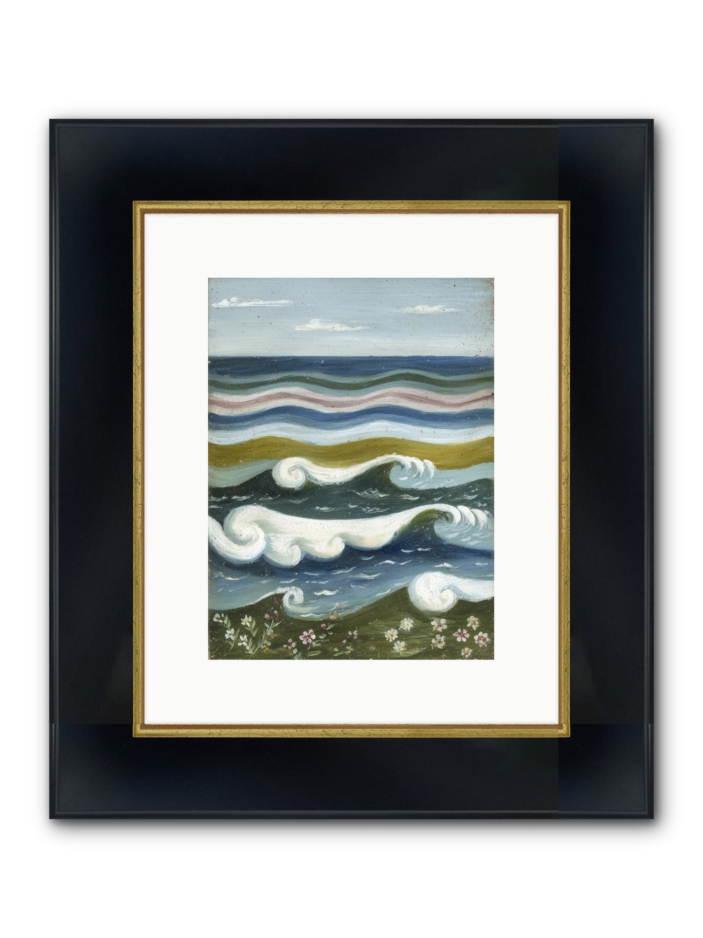 Spellbound Waters Framed Print - Wide Black w/Gold 9x12
