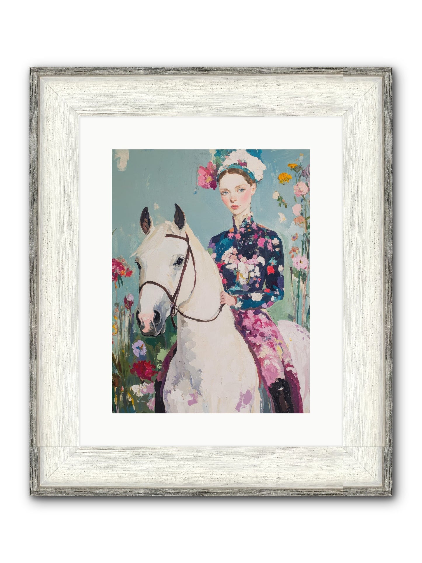 Spice Trail Framed Print - Driftwood White 12x16