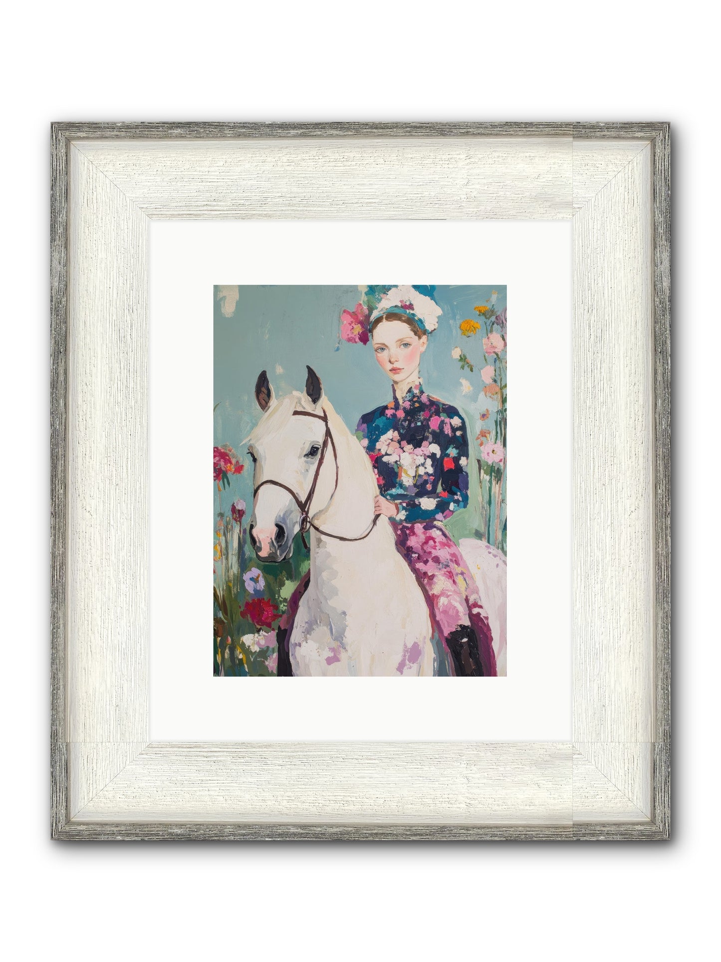 Spice Trail Framed Print - Driftwood White 9x12