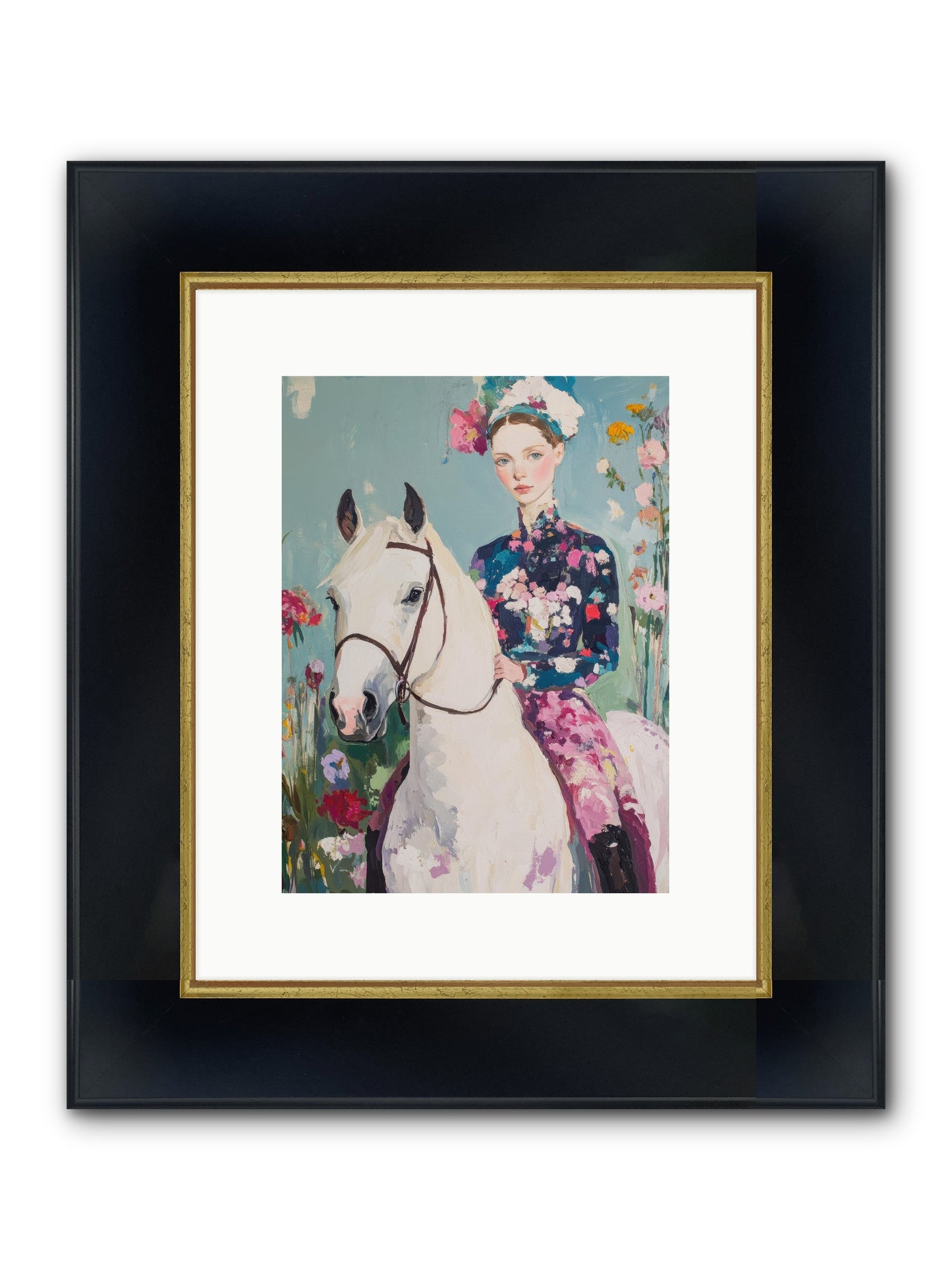 Spice Trail Framed Print - Wide Black w/Gold 9x12