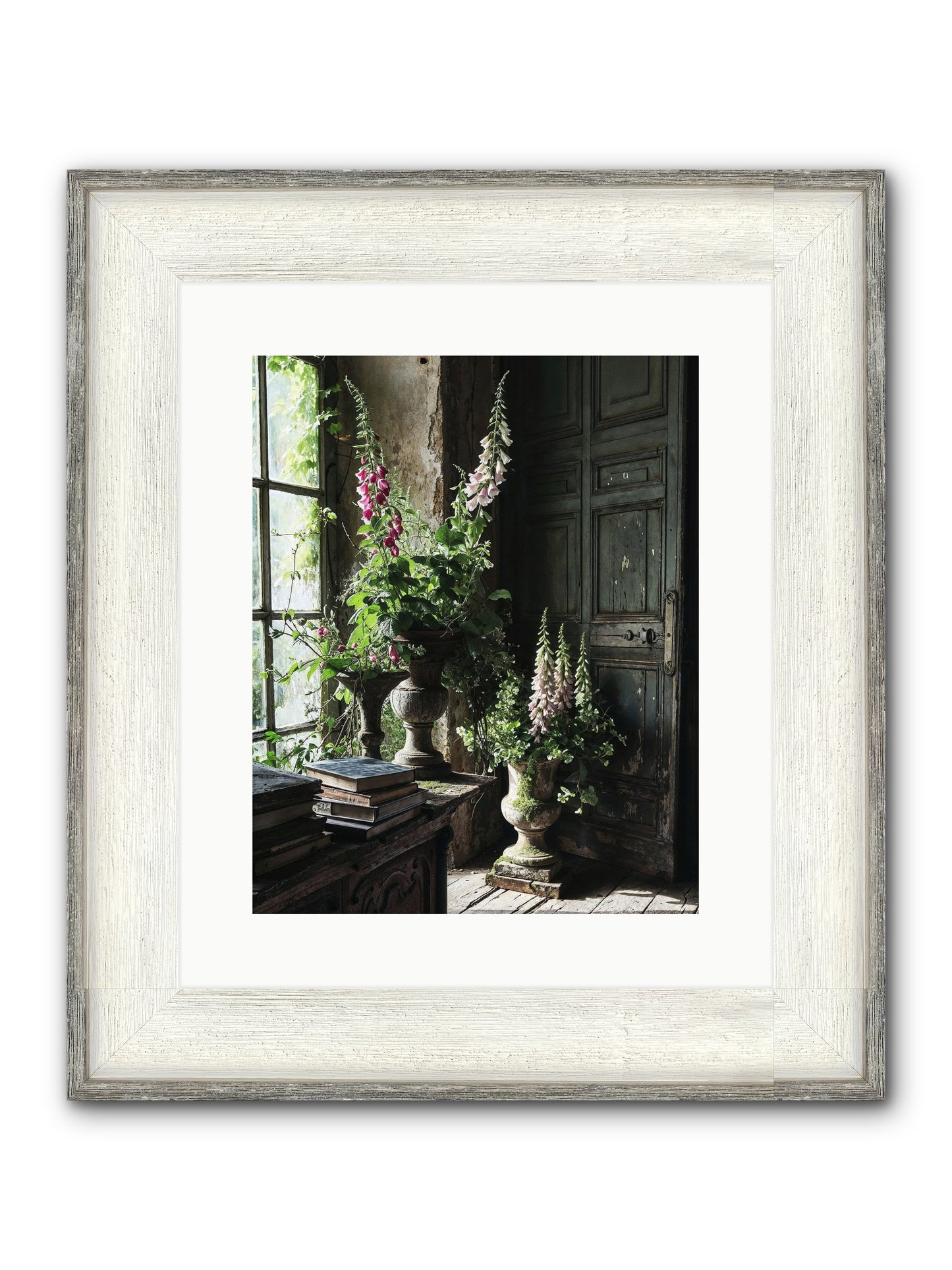 Spires Framed Print - Driftwood White 12x15