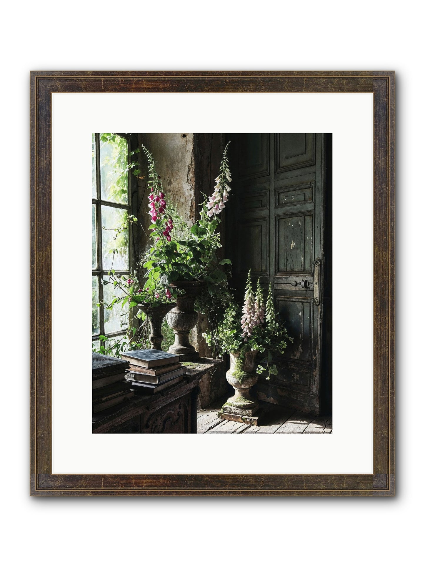 Spires Framed Print - Slimwoods Black/Gold 12x15