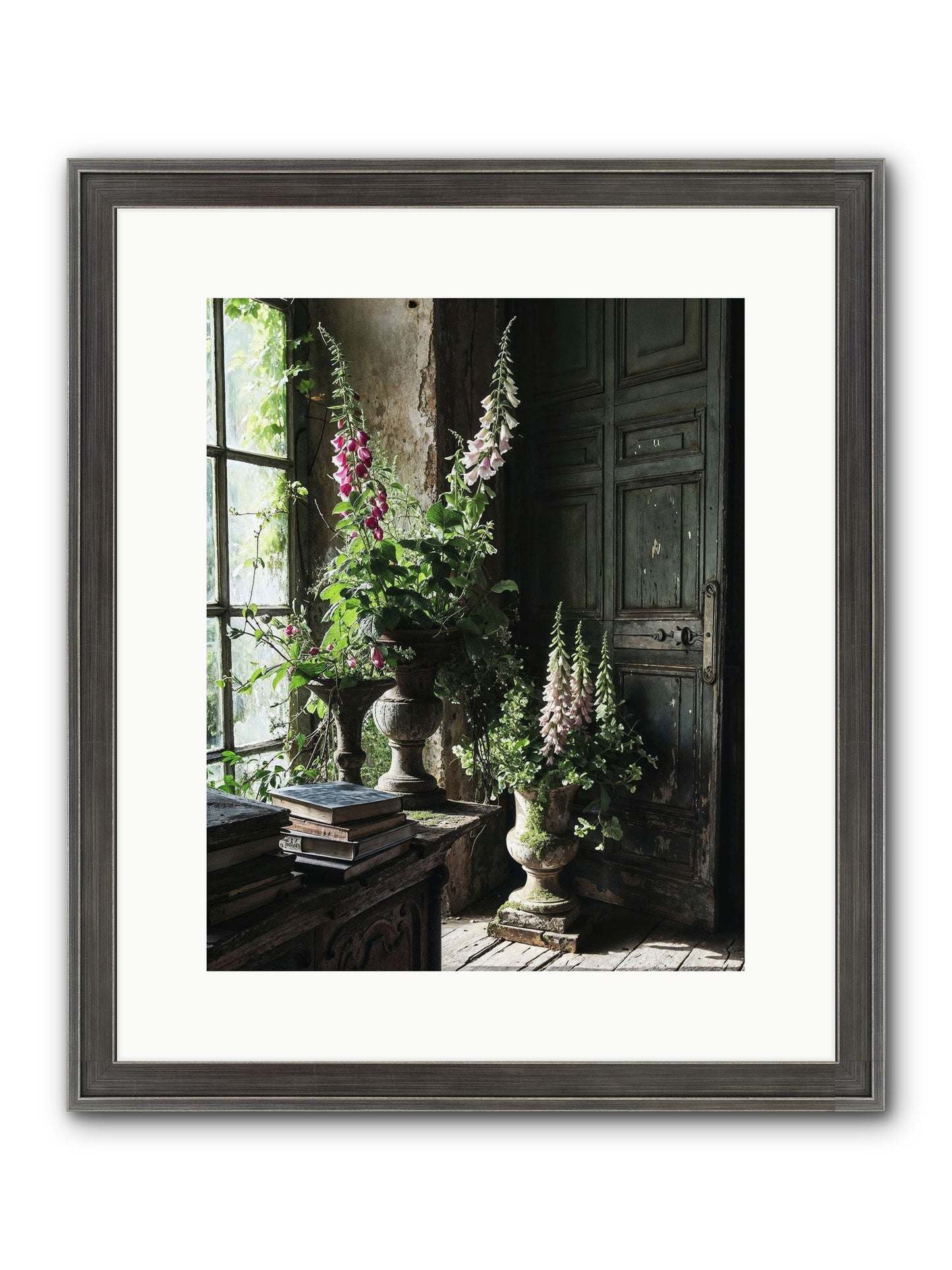 Spires Framed Print - Slimwoods Black/Silver 12x15