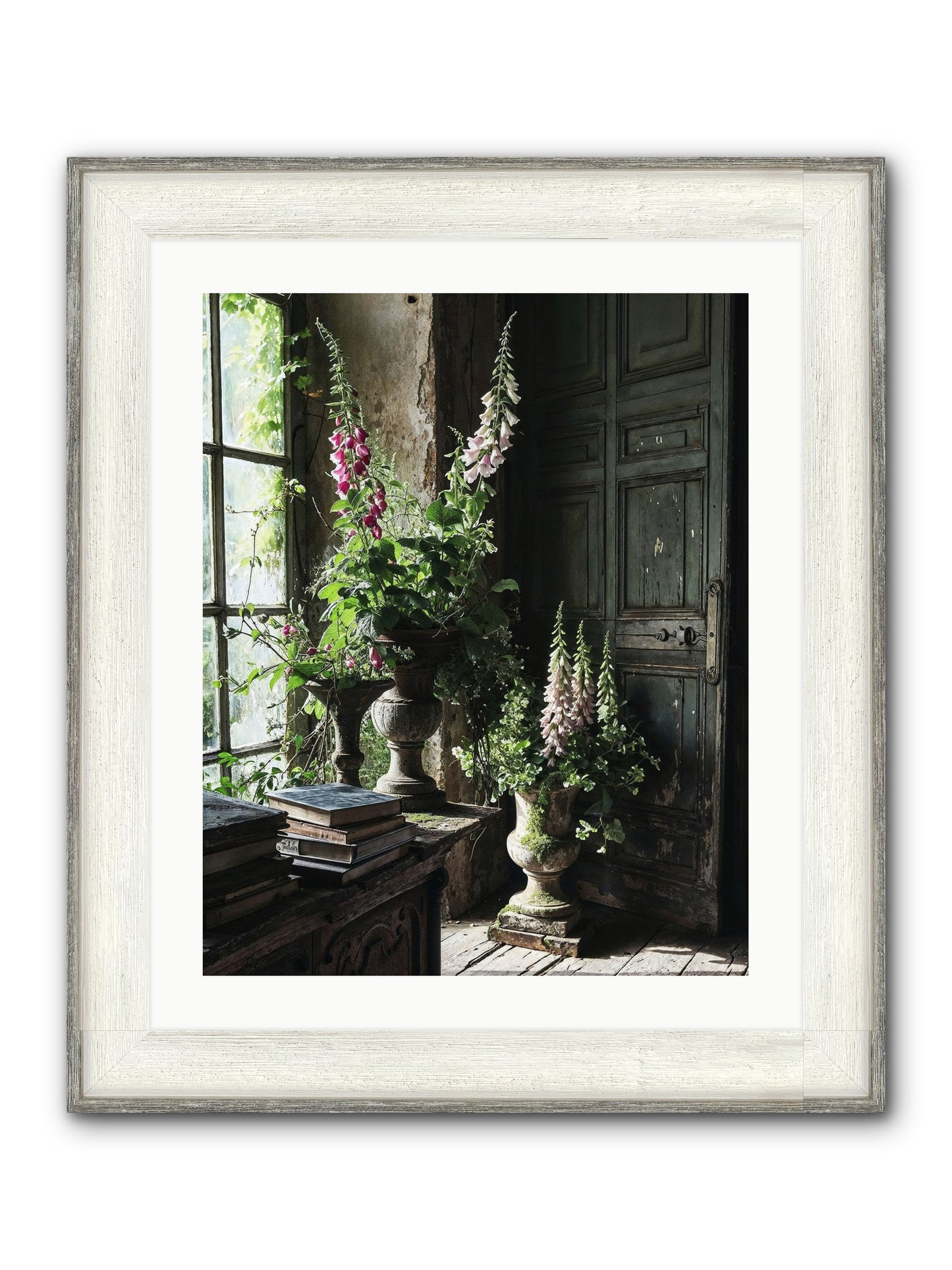 Spires Framed Print - Driftwood White 20x25