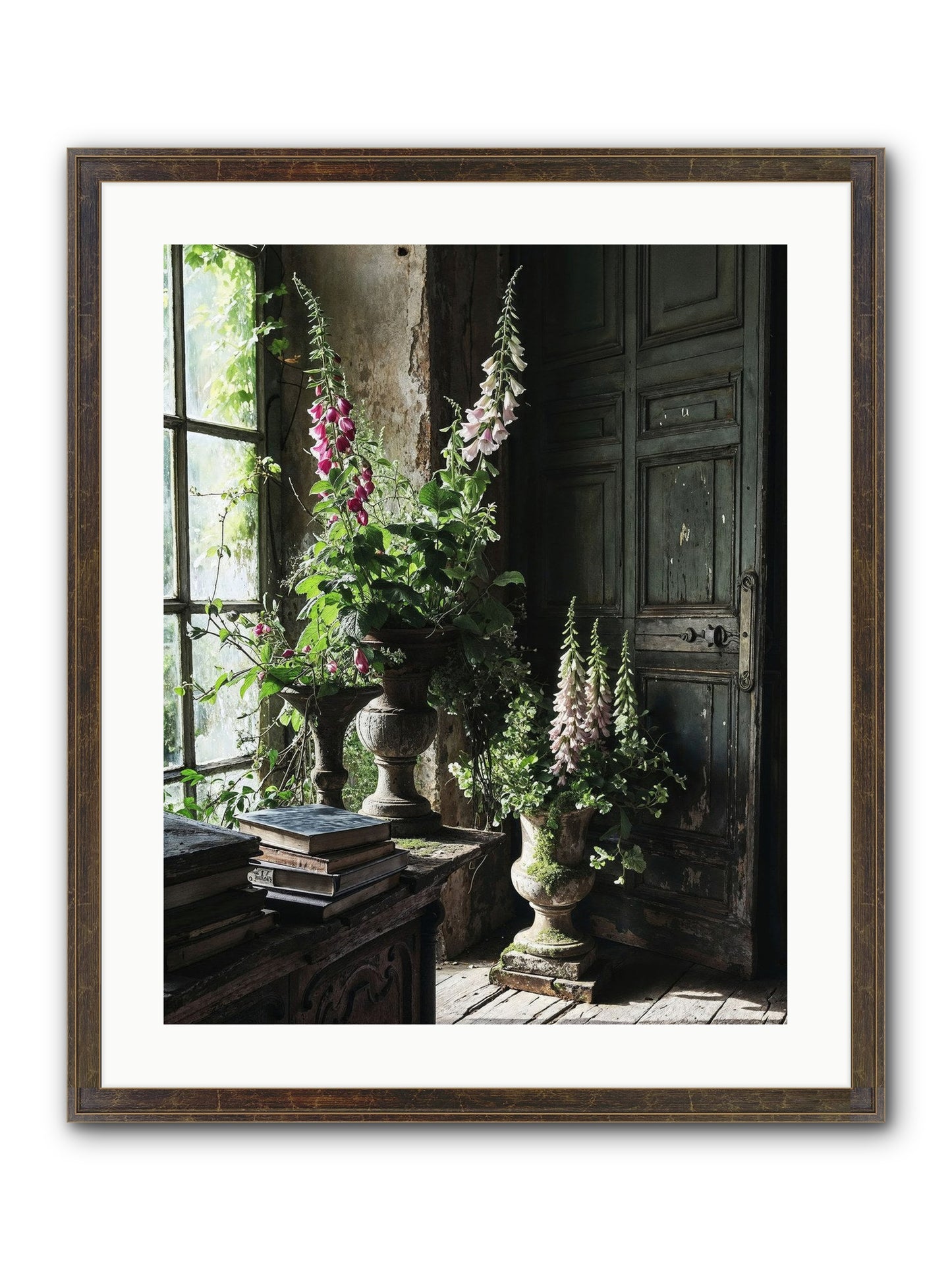 Spires Framed Print - Slimwoods Black/Gold 20x25
