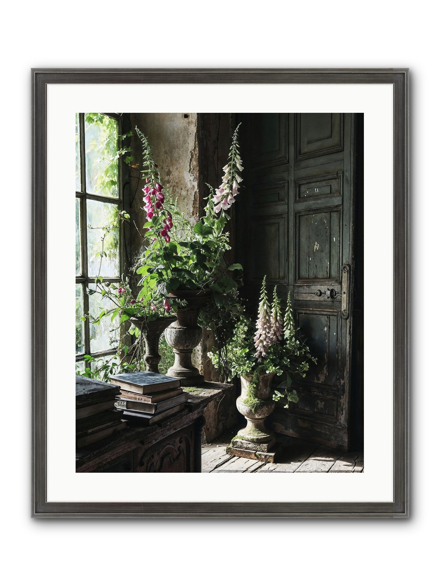 Spires Framed Print - Slimwoods Black/Silver 20x25