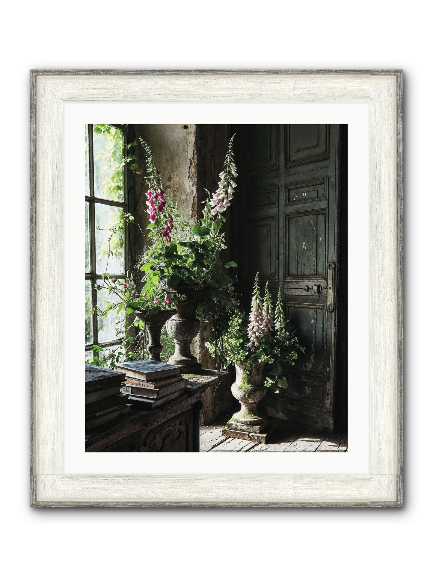 Spires Framed Print - Driftwood White 24x30
