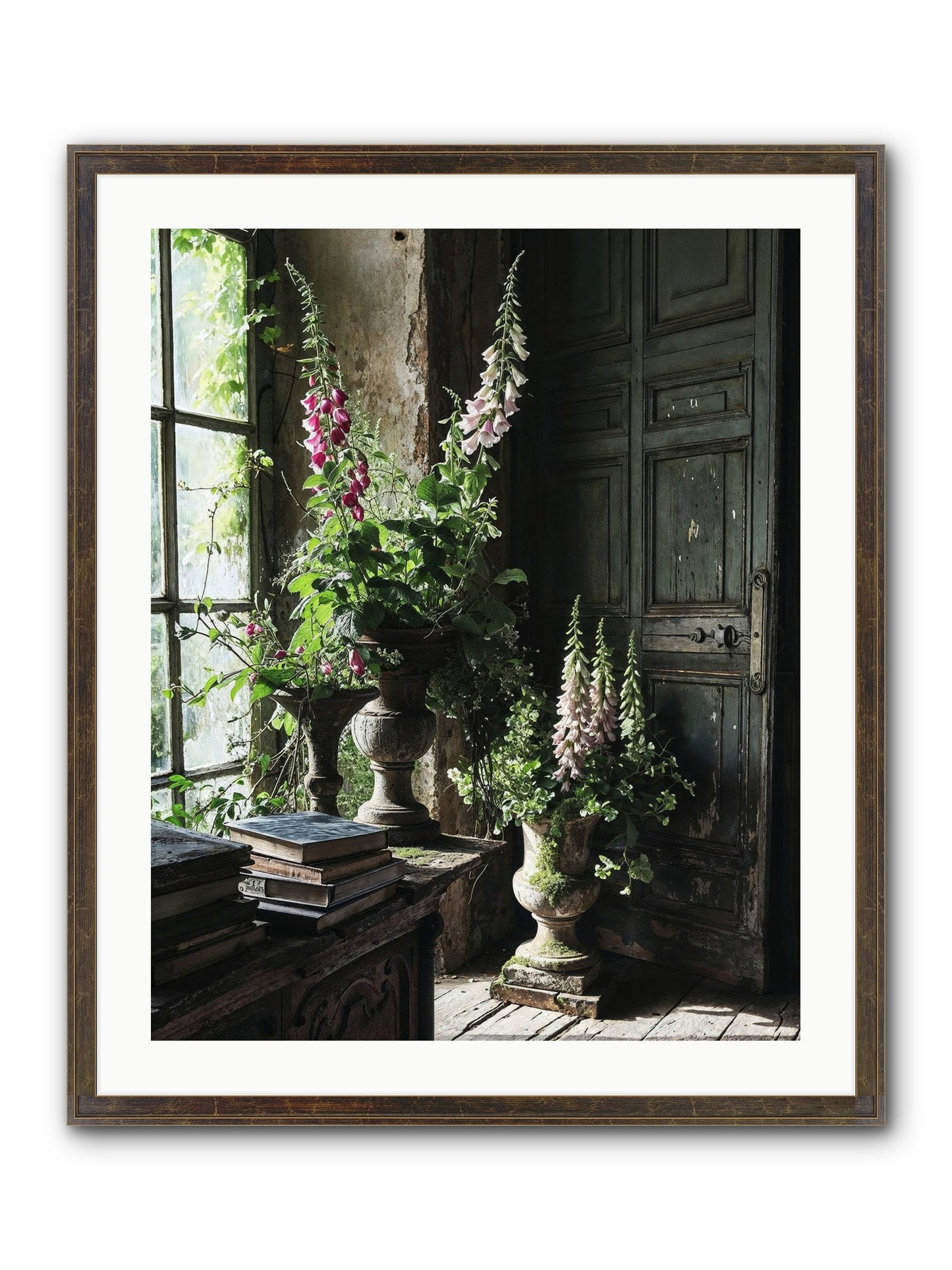 Spires Framed Print - Slimwoods Black/Gold 24x30