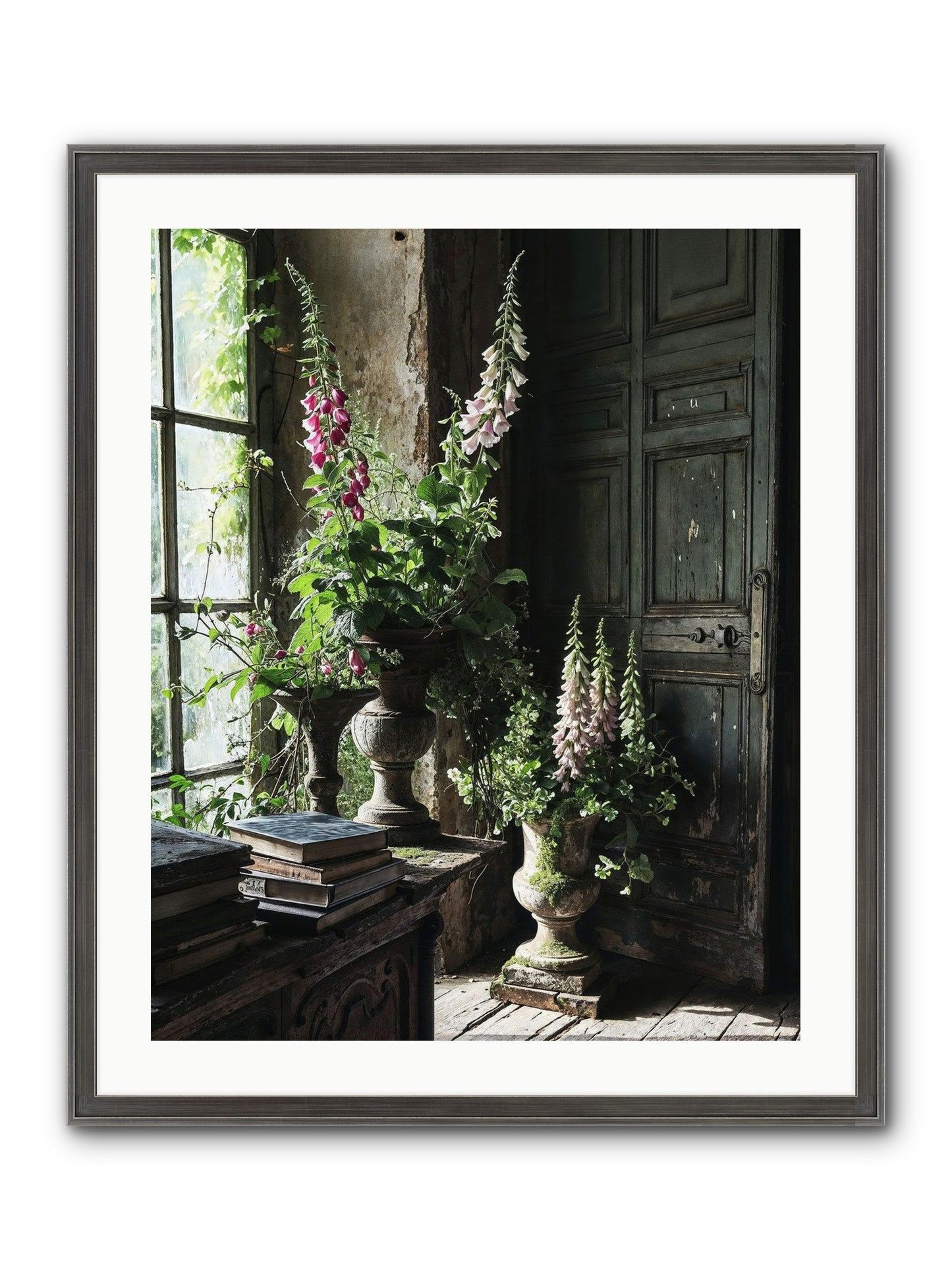 Spires Framed Print - Slimwoods Black/Silver 24x30