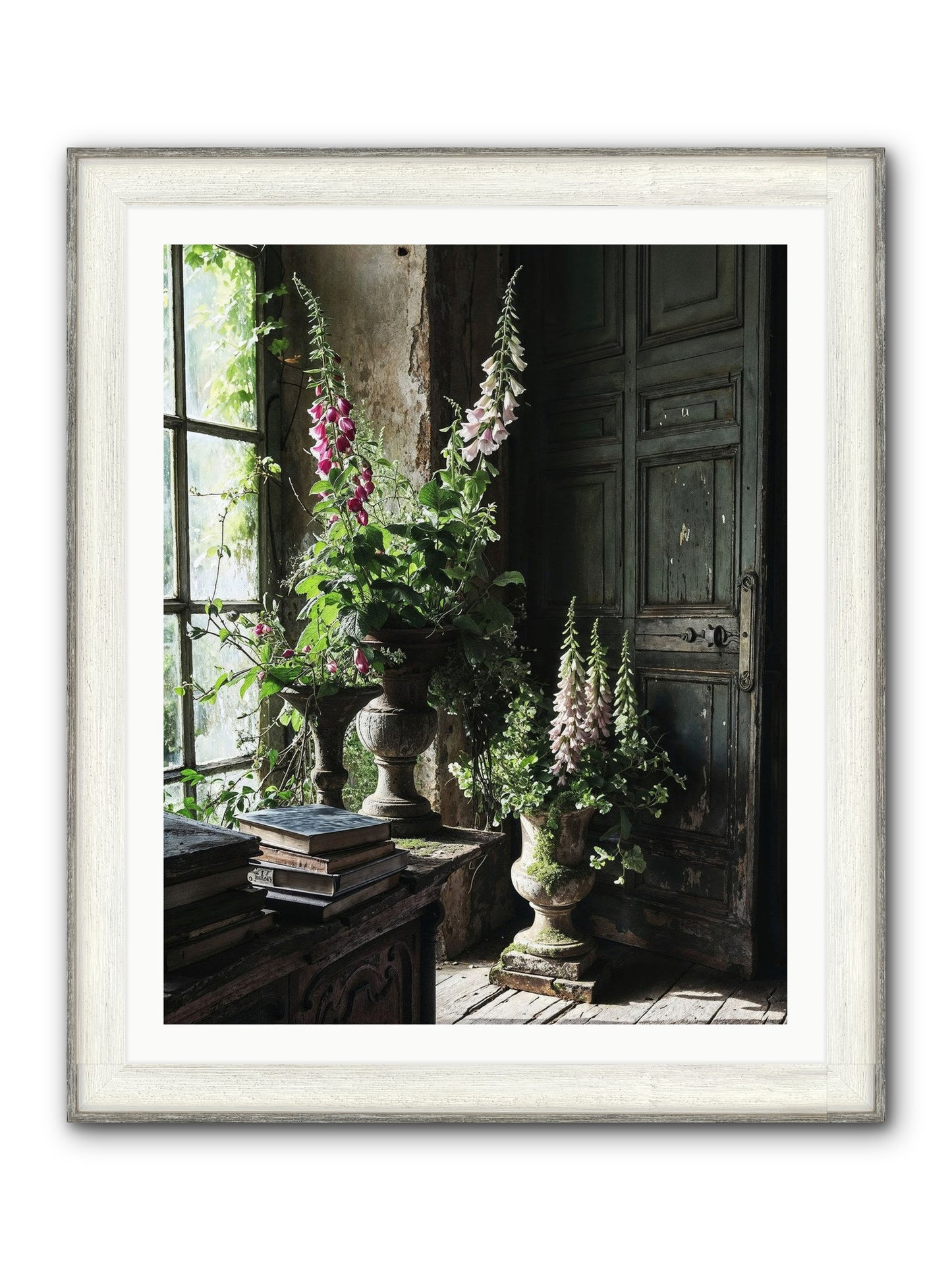Spires Framed Print - Driftwood White 32x40