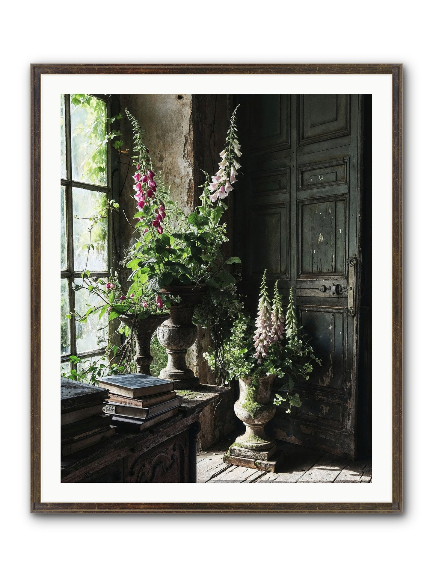 Spires Framed Print - Slimwoods Black/Gold 32x40