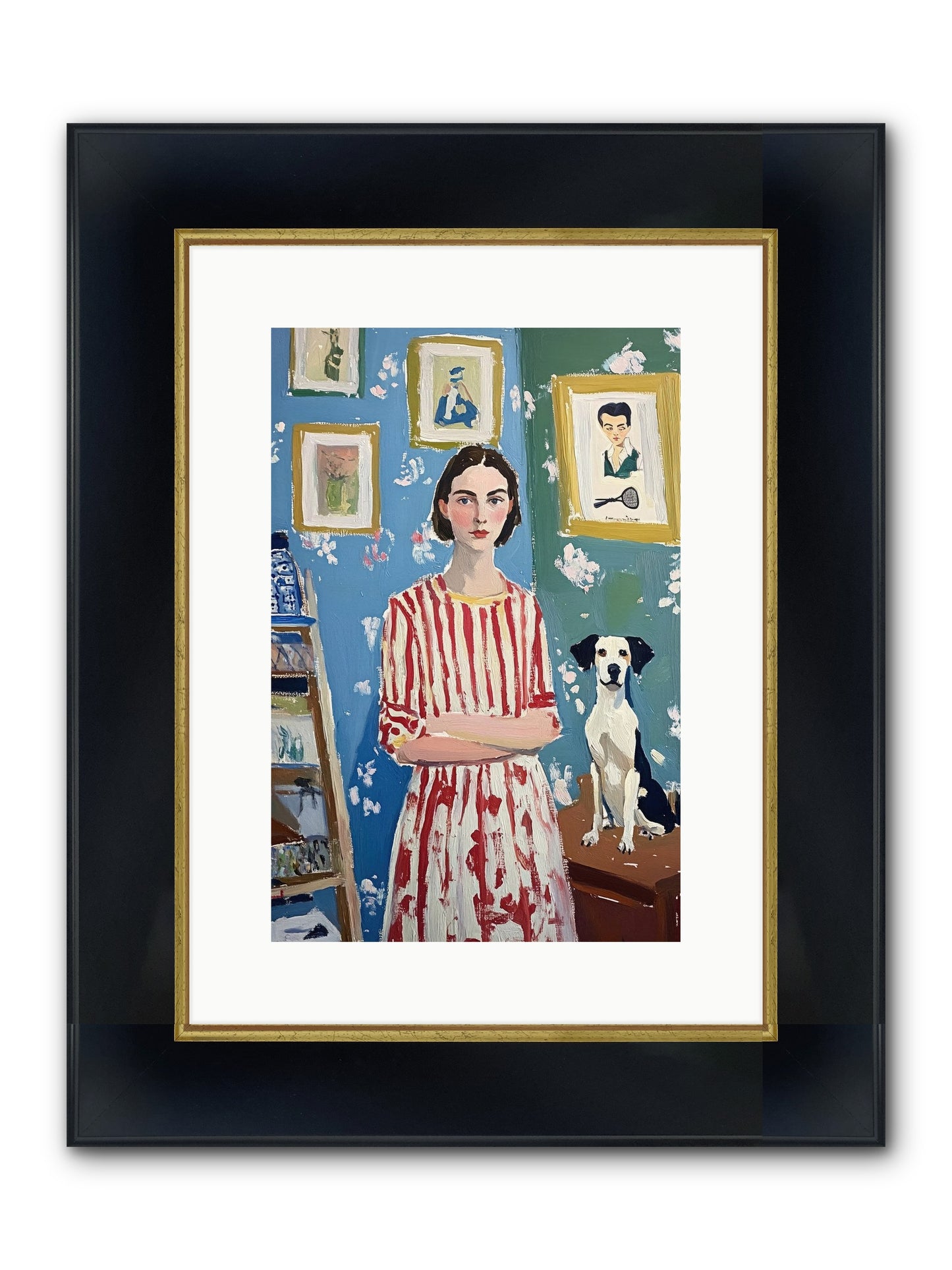 Splendid Trinkets Framed Print - Wide Black w/Gold 10x15