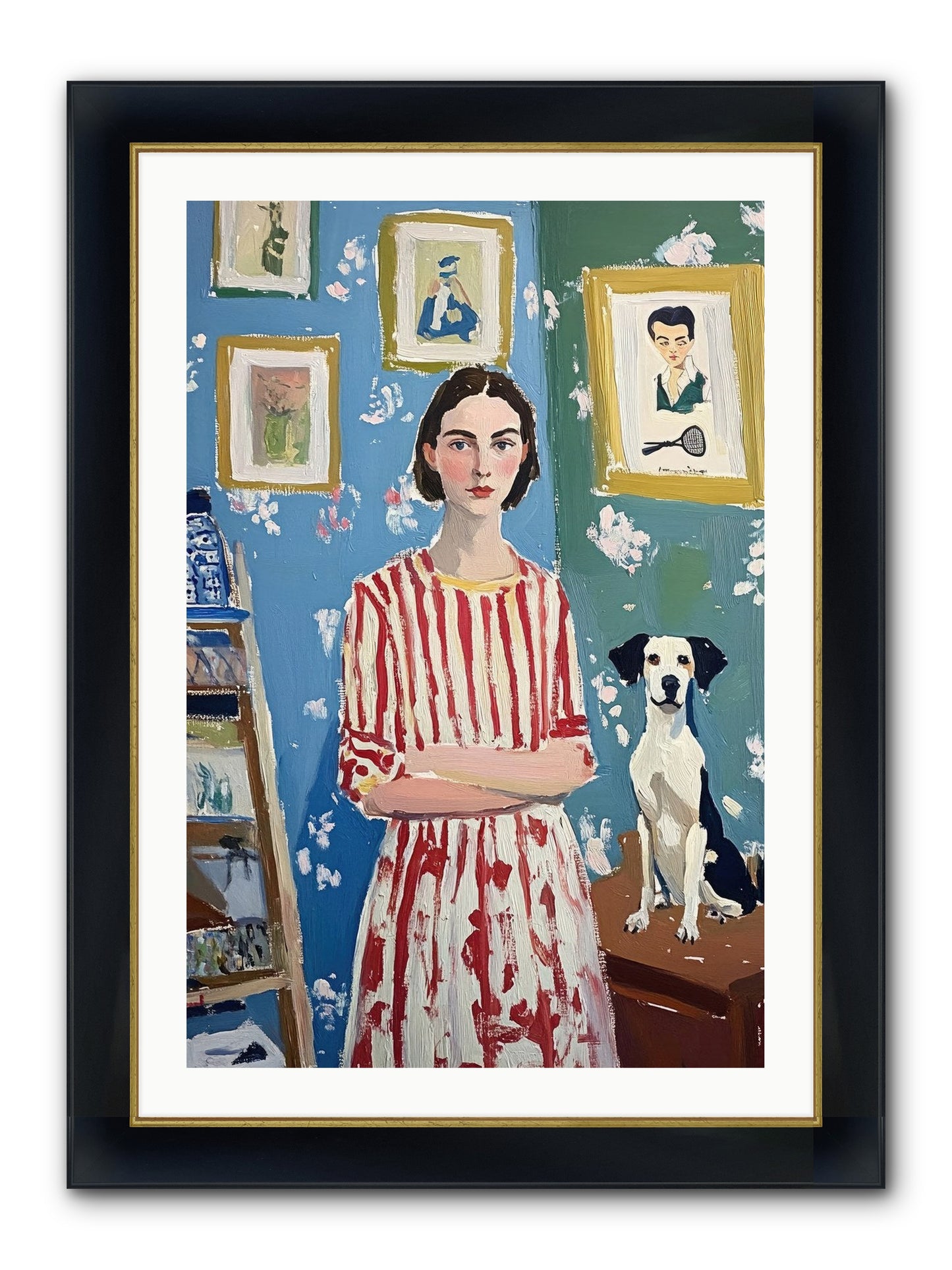 Splendid Trinkets Framed Print - Wide Black w/Gold 24x36