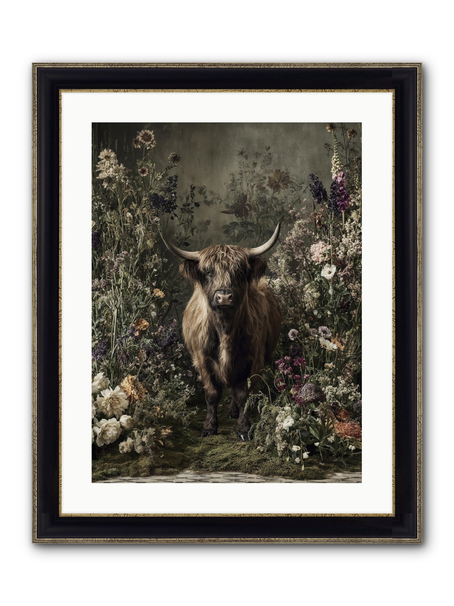 Splendiferous Framed Print - Black & Gold 18x24