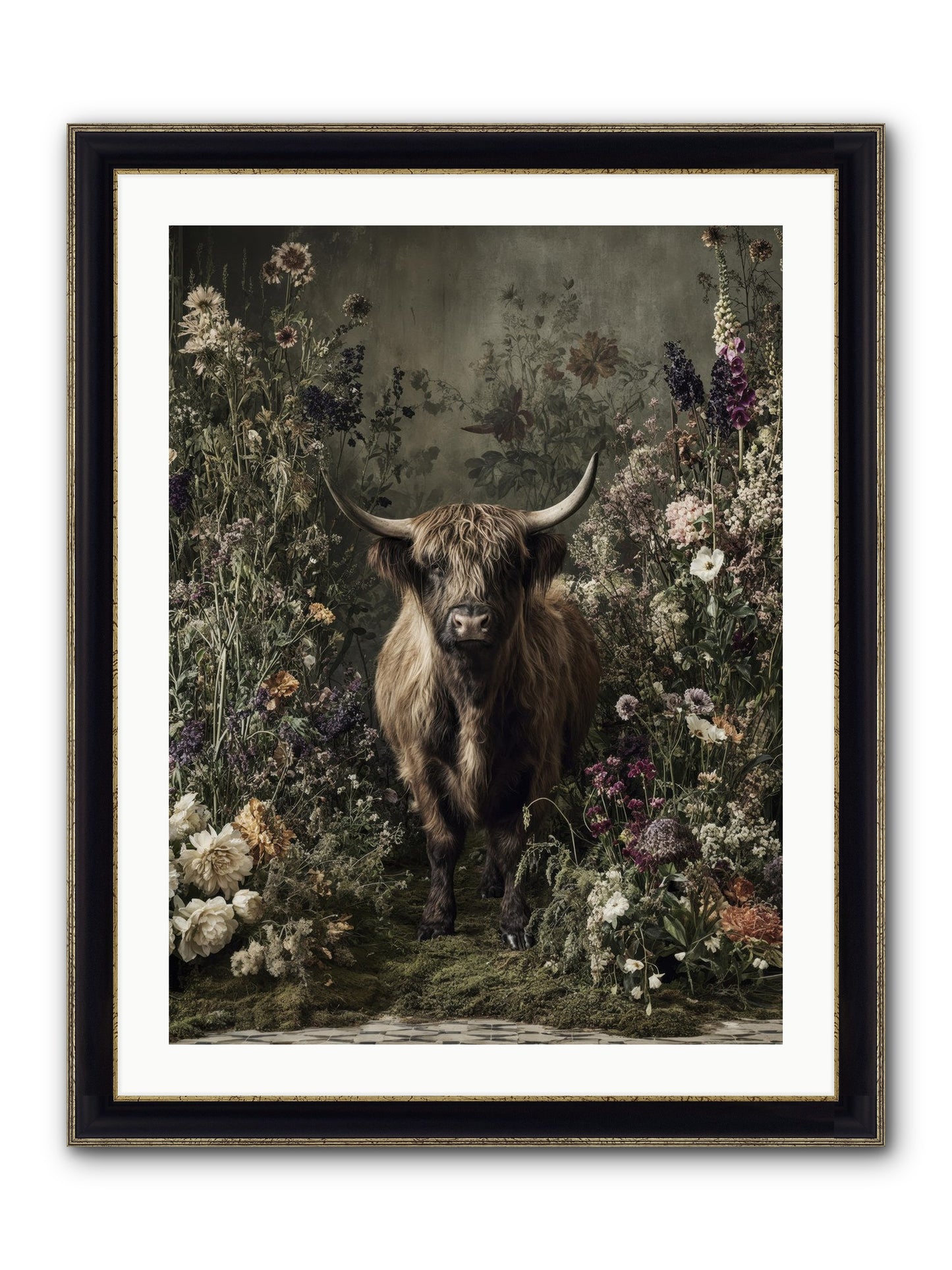 Splendiferous Framed Print - Black & Gold 24x32