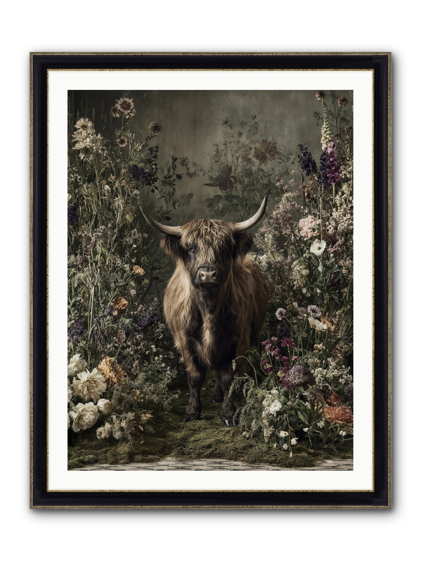Splendiferous Framed Print - Black & Gold 30x40