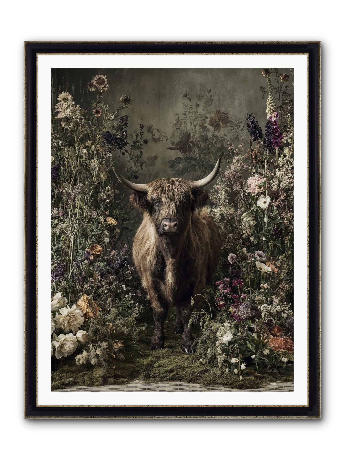 Splendiferous Framed Print - Black & Gold 36x48