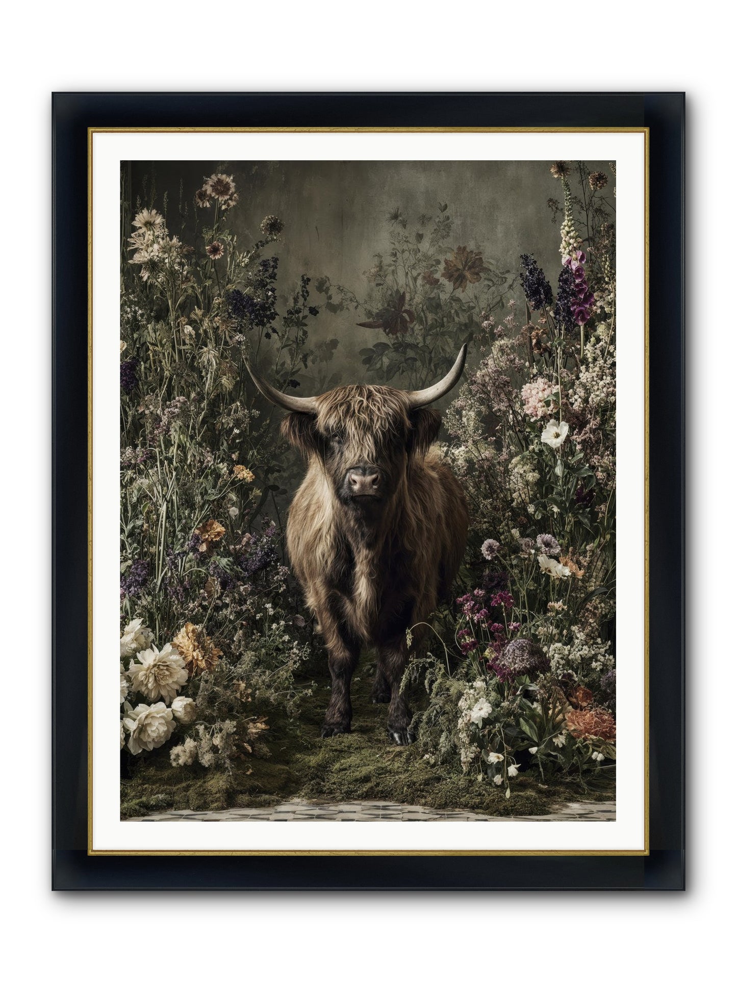 Splendiferous Framed Print - Wide Black w/Gold 36x48