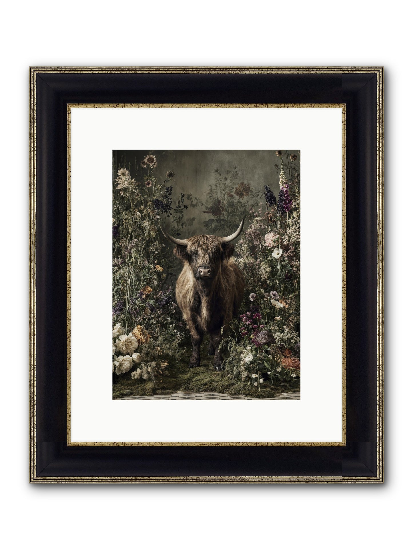 Splendiferous Framed Print - Black & Gold 9x12