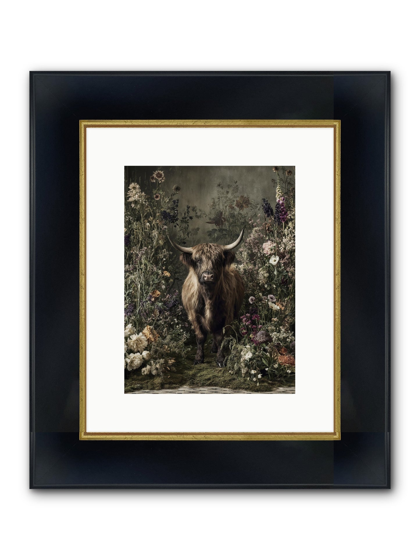 Splendiferous Framed Print - Wide Black w/Gold 9x12