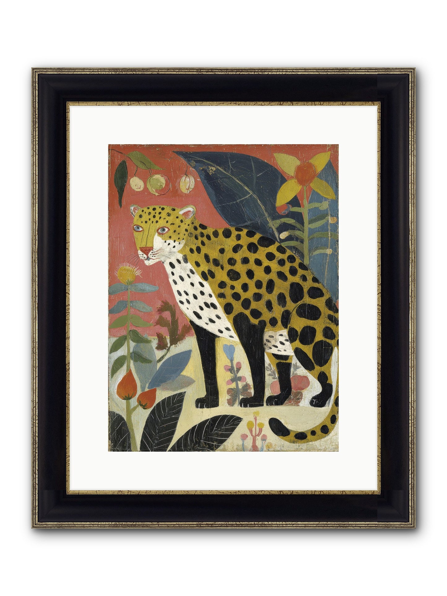 Spots Became An Obsession Framed Print - Black & Gold 12x16