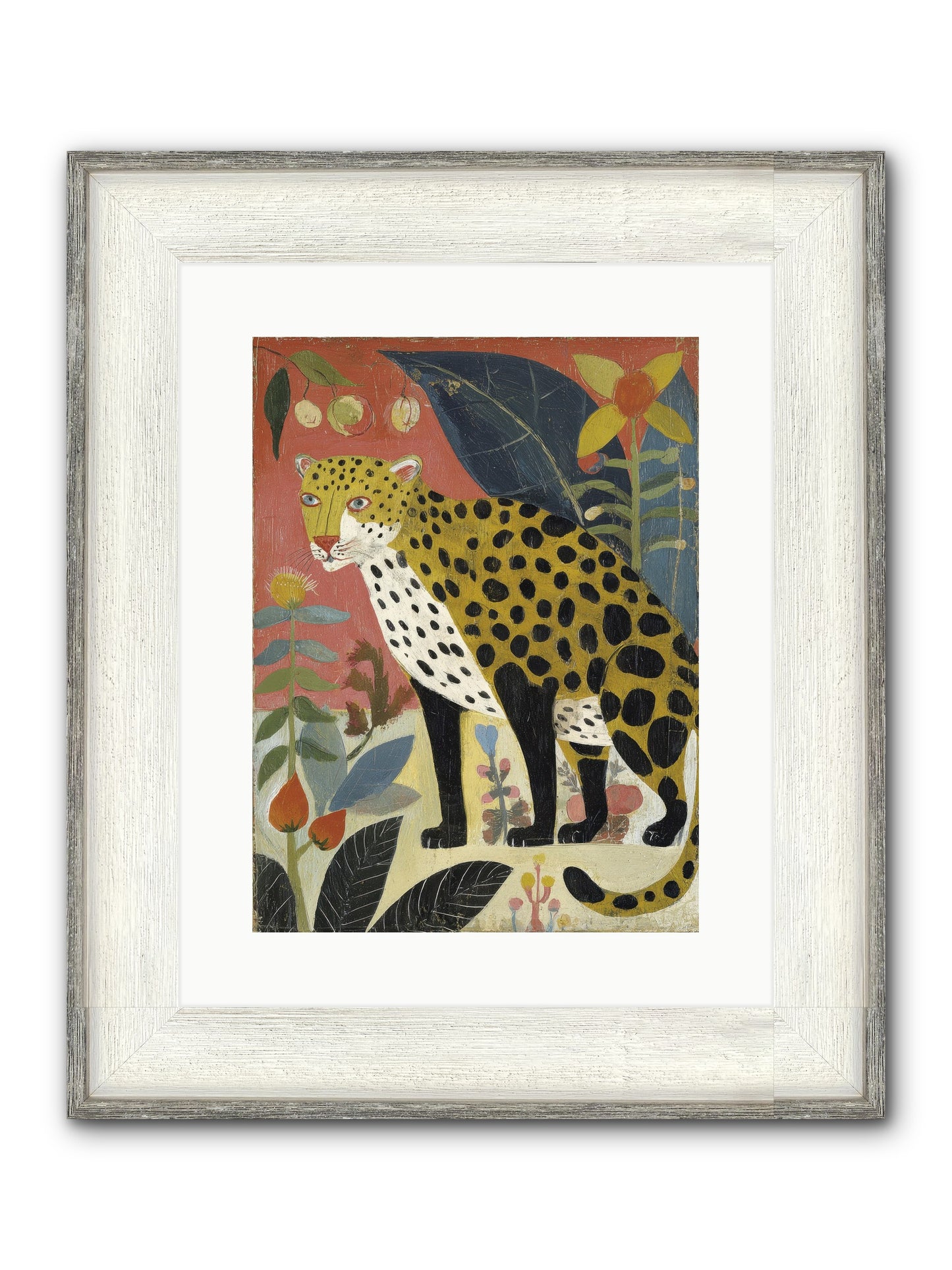 Spots Became An Obsession Framed Print - Driftwood White 12x16