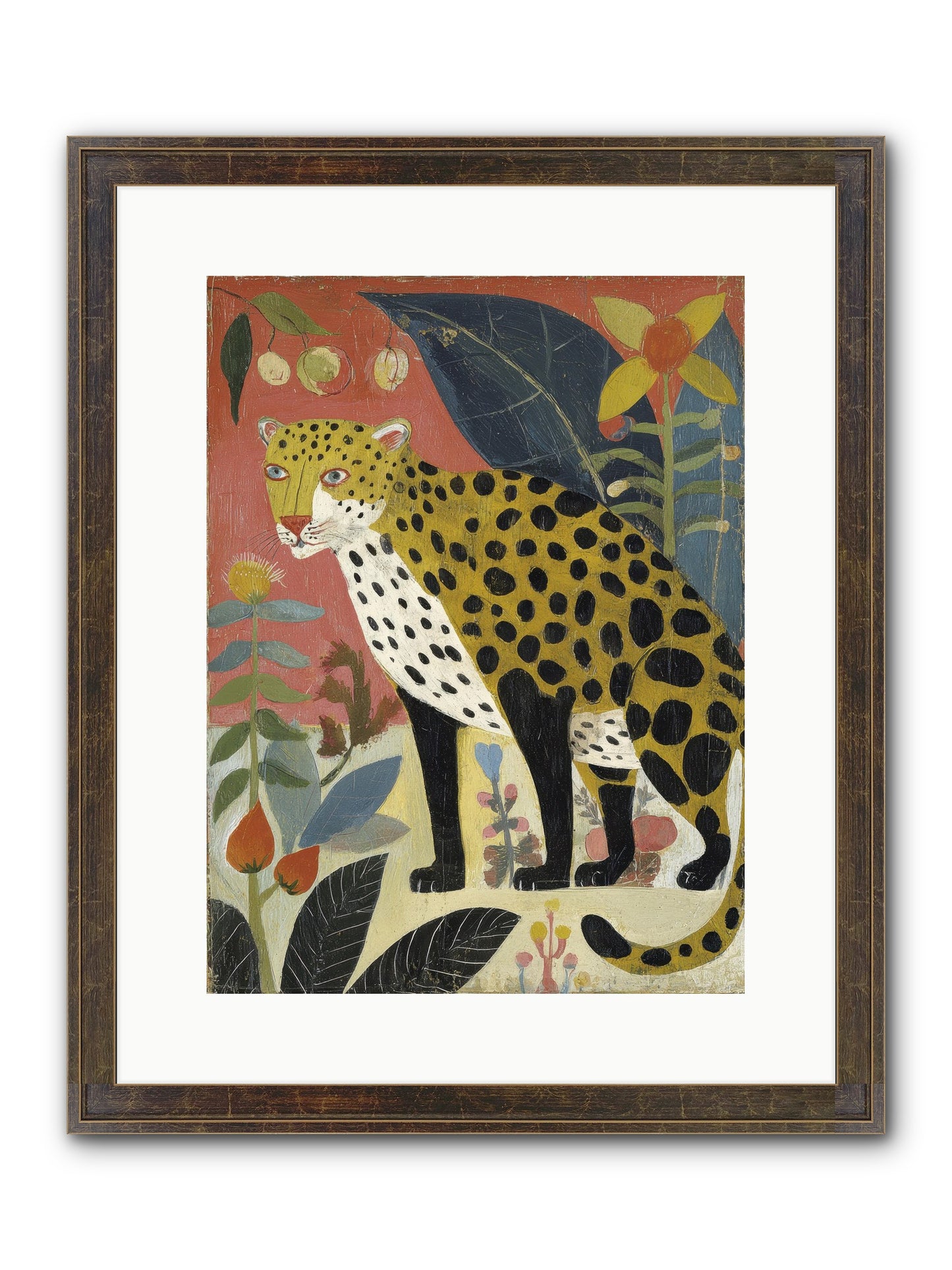 Spots Became An Obsession Framed Print - Slimwoods Black/Gold 12x16