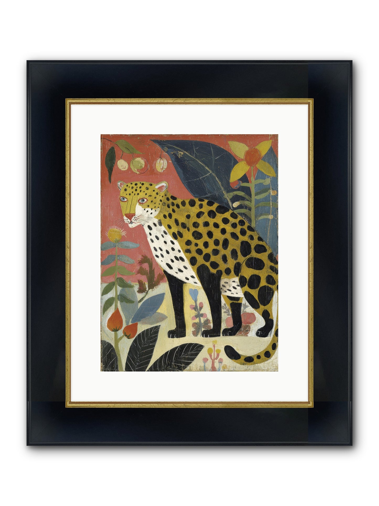 Spots Became An Obsession Framed Print - Wide Black w/Gold 12x16