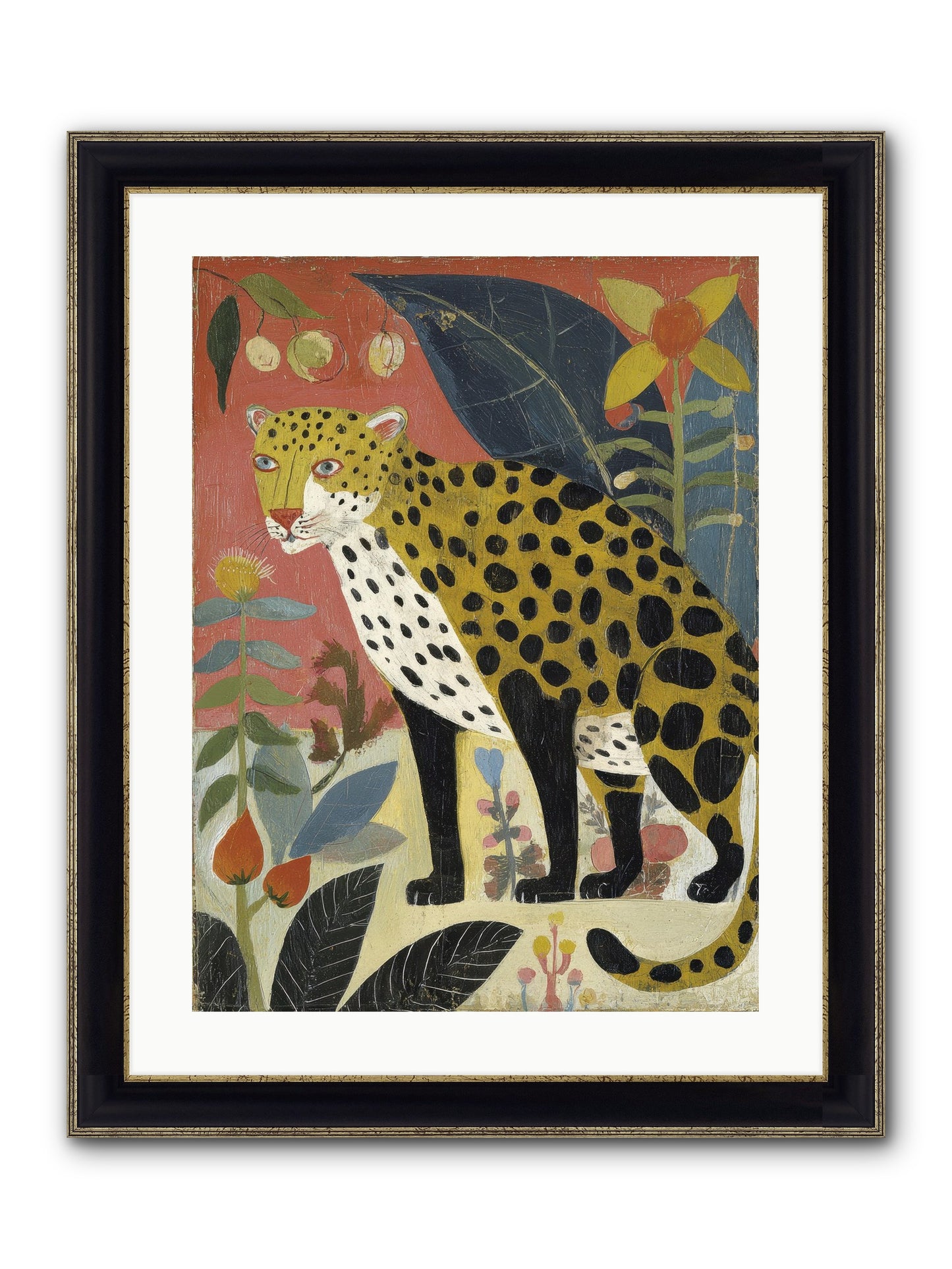 Spots Became An Obsession Framed Print - Black & Gold 18x24