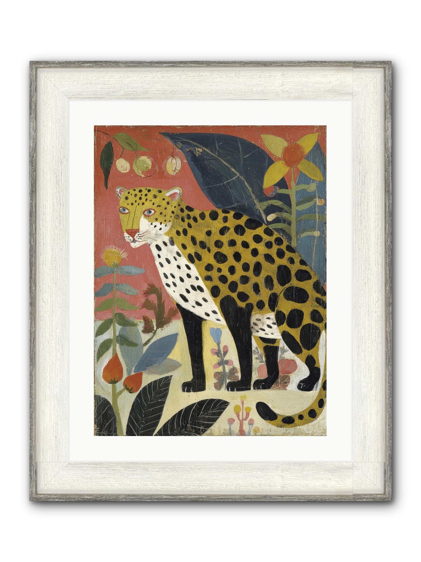 Spots Became An Obsession Framed Print - Driftwood White 18x24