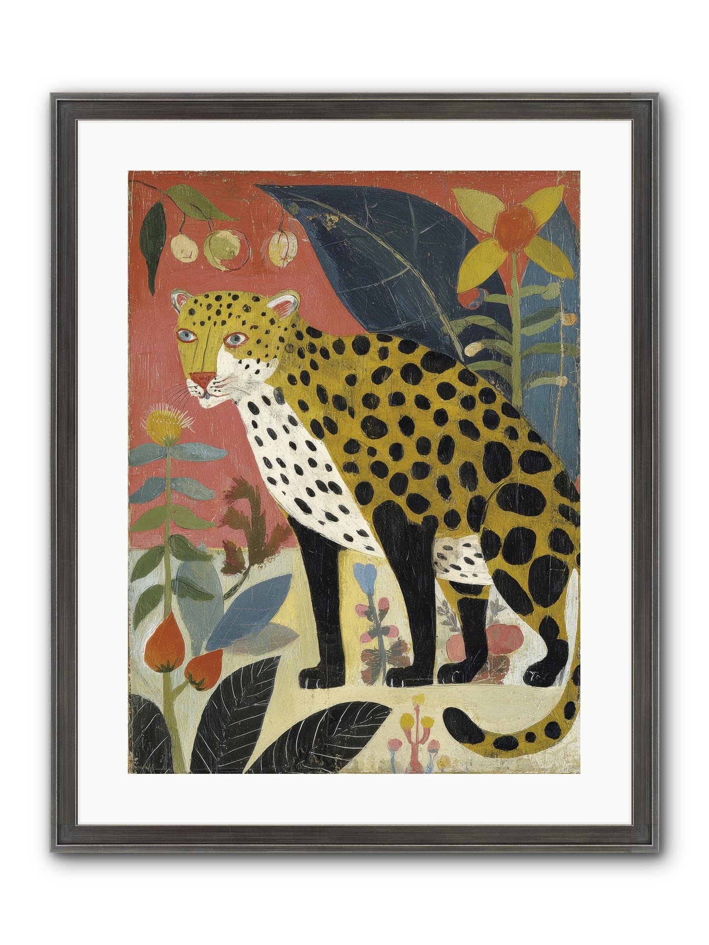 Spots Became An Obsession Framed Print - Slimwoods Black/Silver 18x24