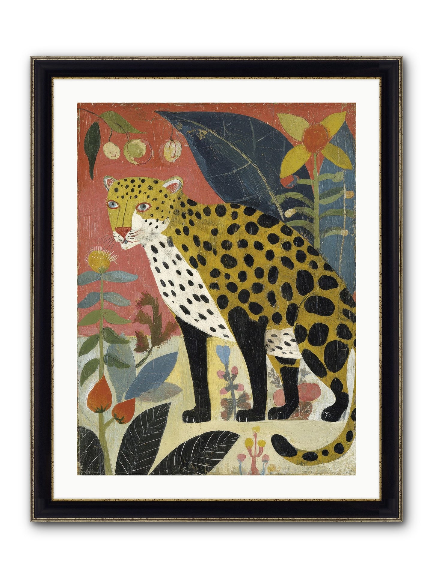 Spots Became An Obsession Framed Print - Black & Gold 24x32