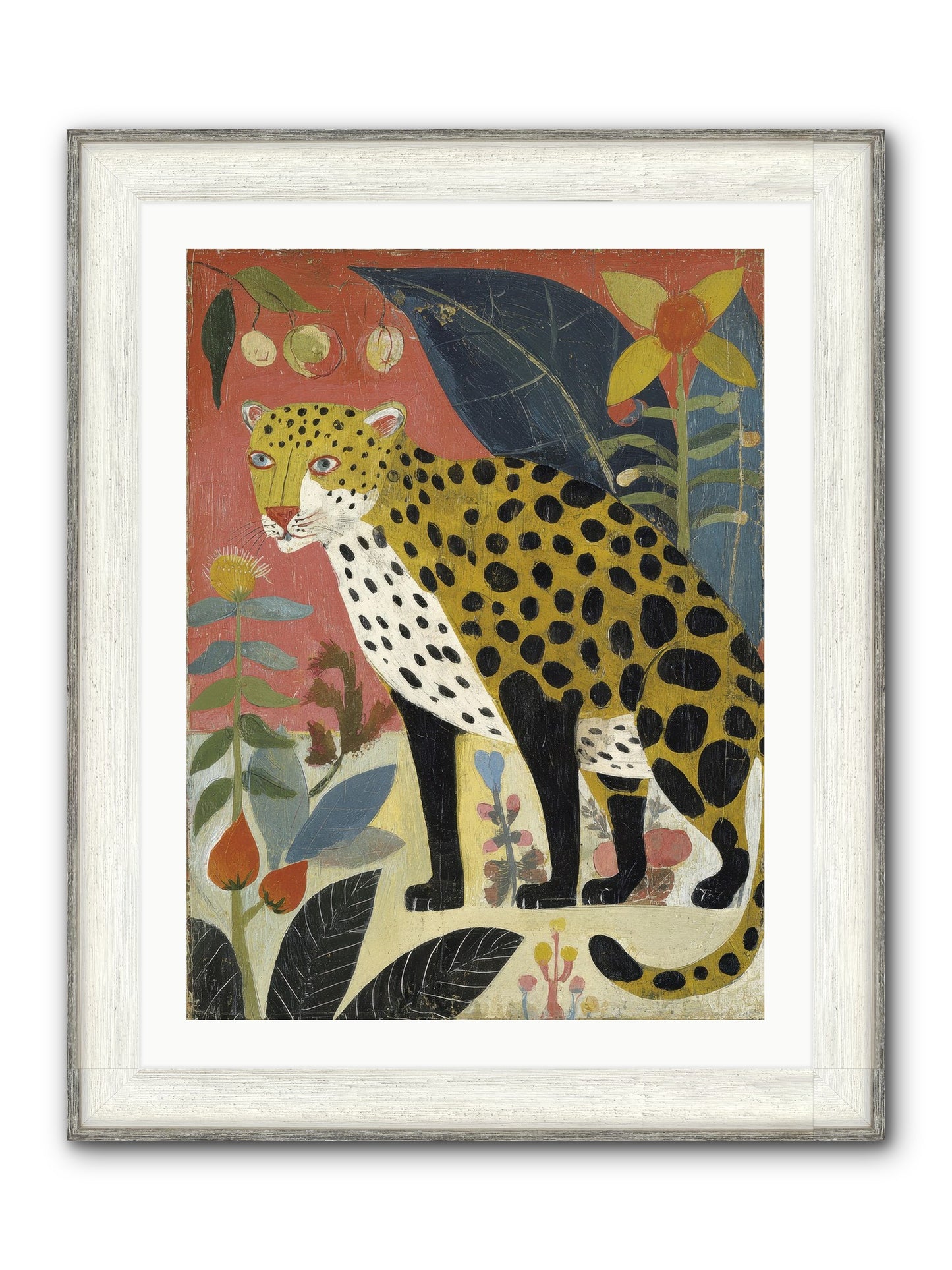 Spots Became An Obsession Framed Print - Driftwood White 24x32