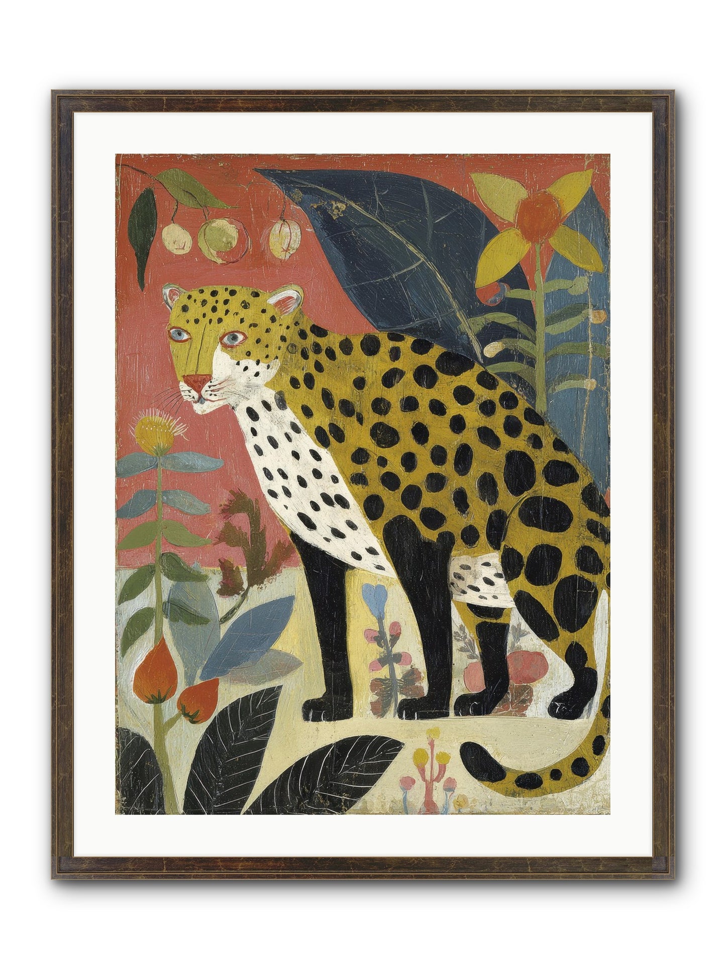 Spots Became An Obsession Framed Print - Slimwoods Black/Gold 24x32
