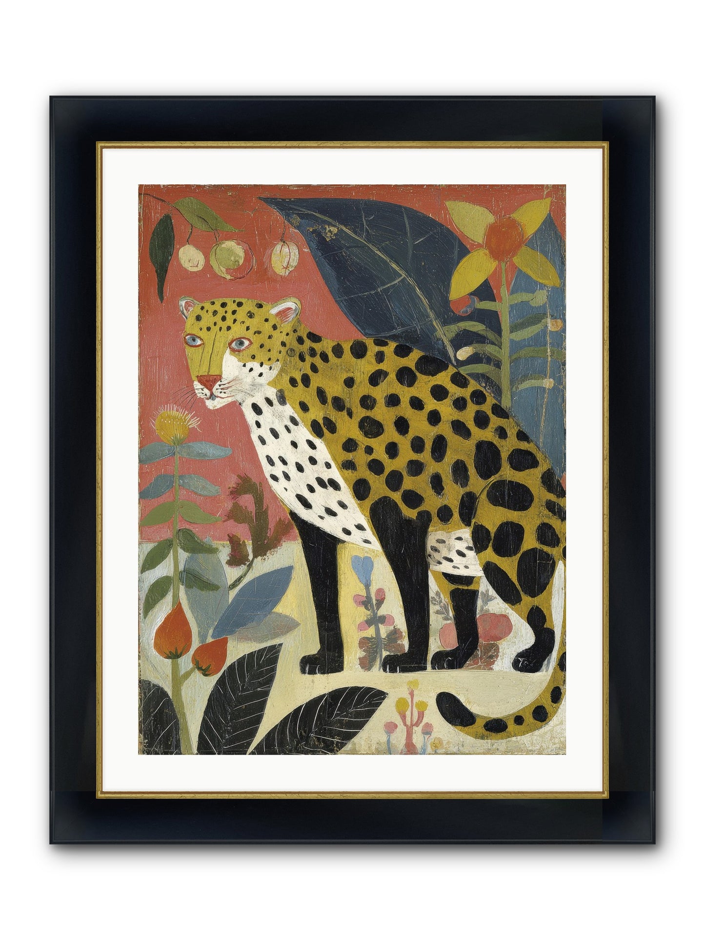 Spots Became An Obsession Framed Print - Wide Black w/Gold 24x32