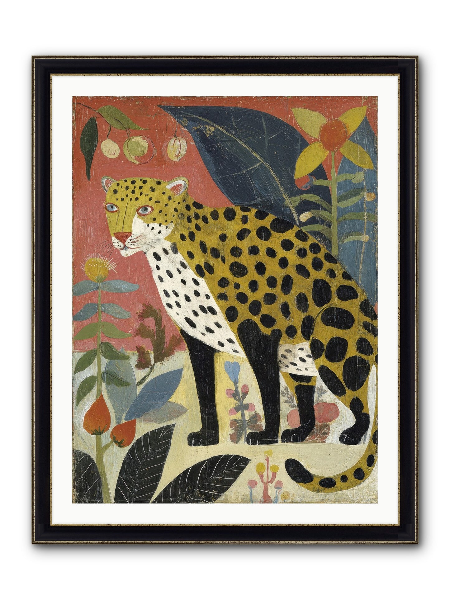 Spots Became An Obsession Framed Print - Black & Gold 30x40