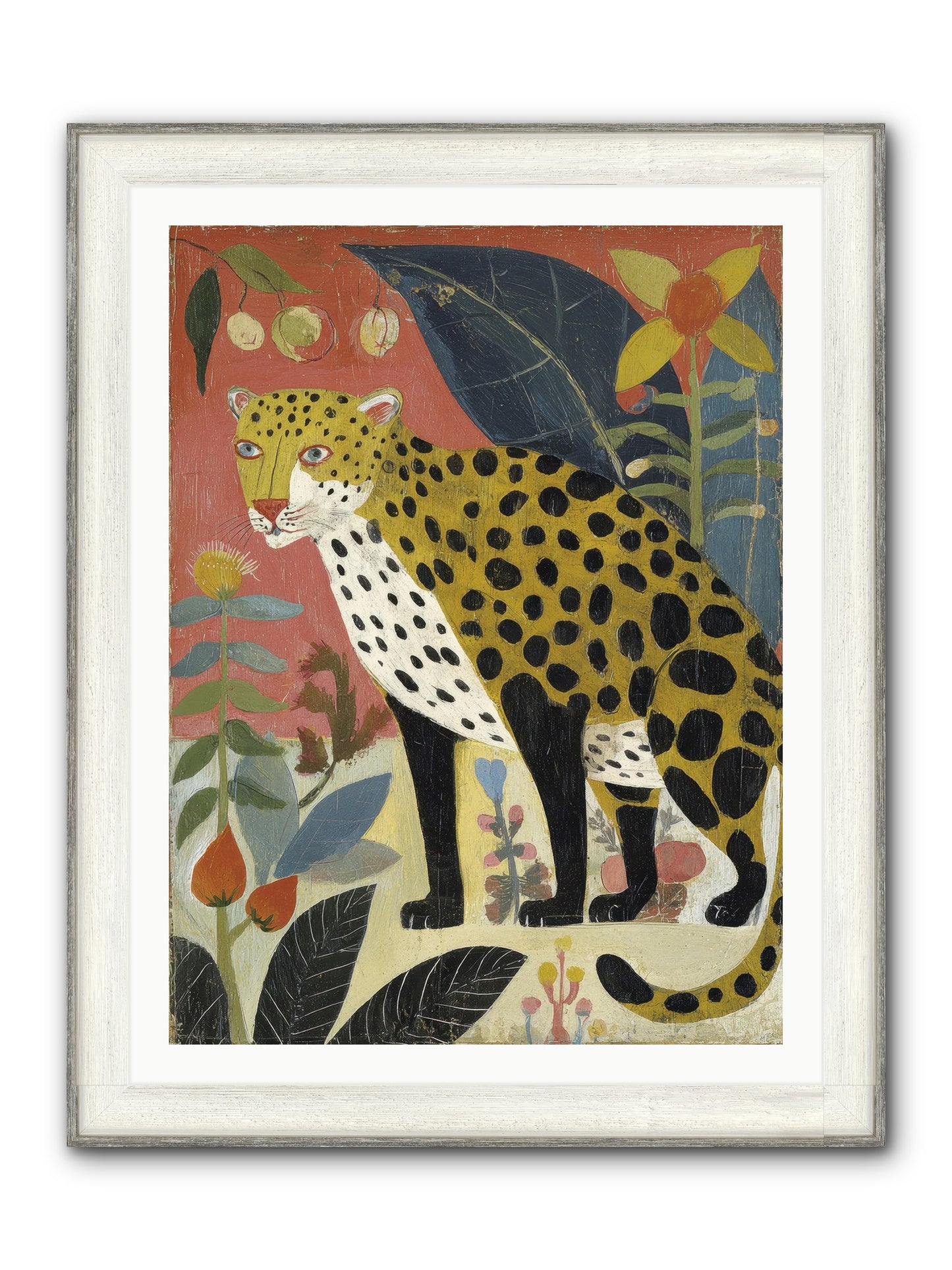 Spots Became An Obsession Framed Print - Driftwood White 30x40