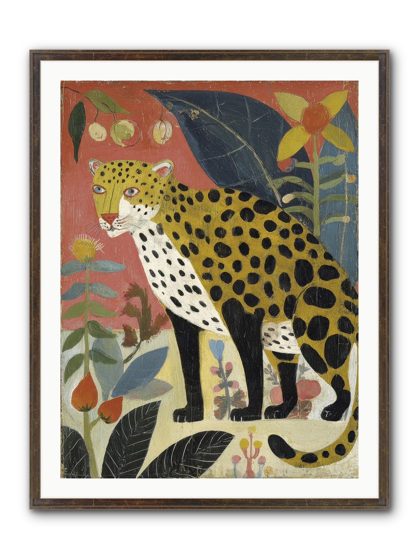 Spots Became An Obsession Framed Print - Slimwoods Black/Gold 30x40