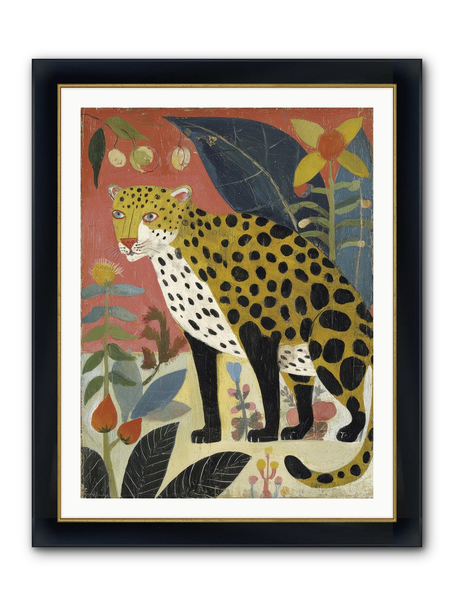 Spots Became An Obsession Framed Print - Wide Black w/Gold 30x40