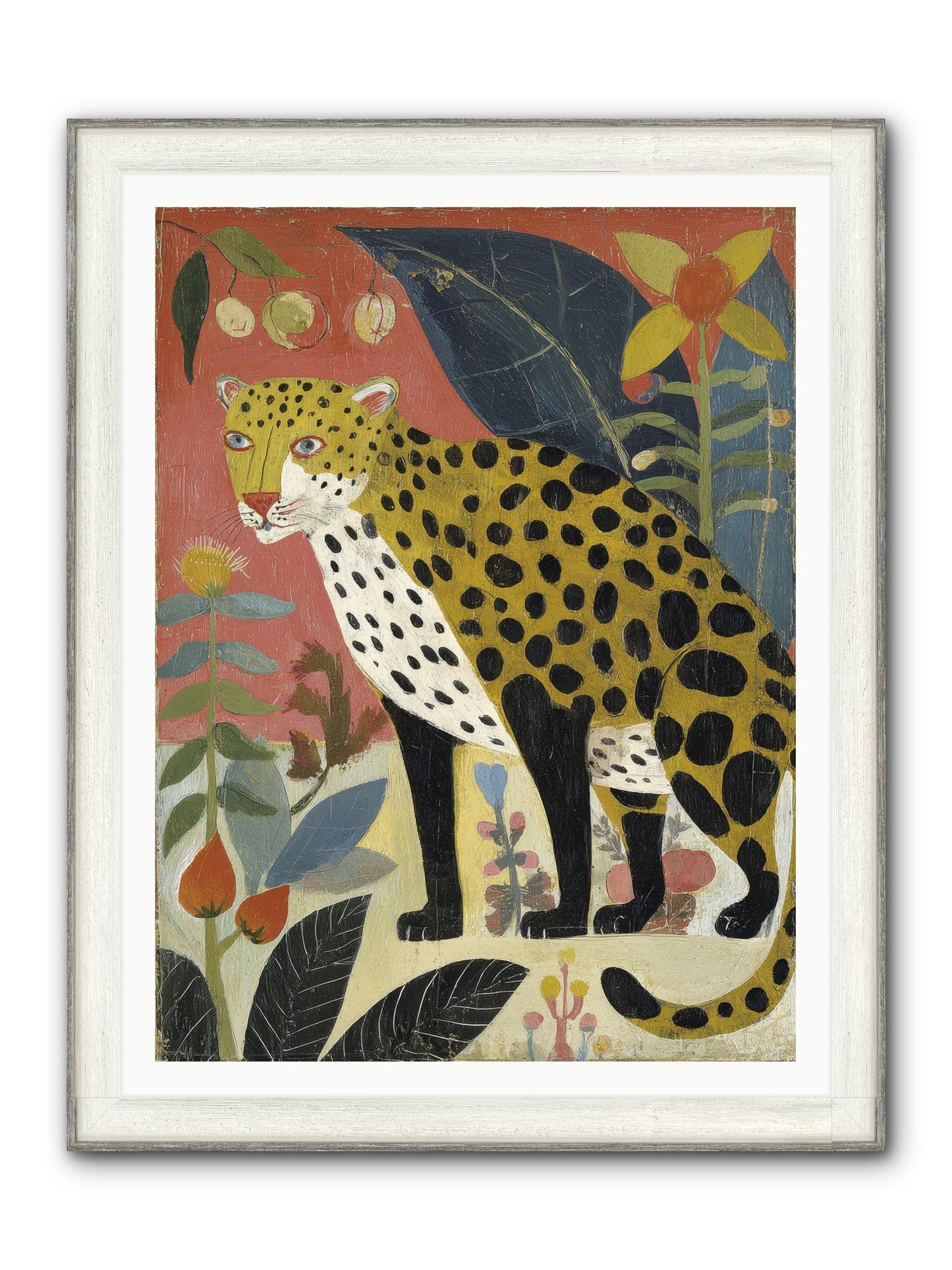 Spots Became An Obsession Framed Print - Driftwood White 36x48