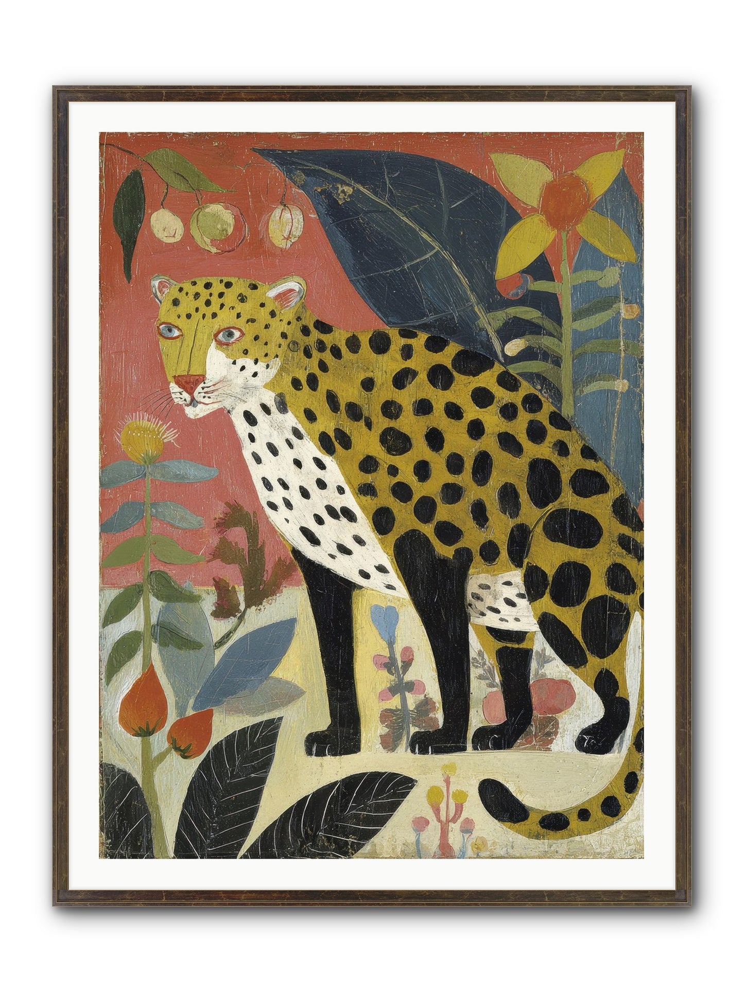Spots Became An Obsession Framed Print - Slimwoods Black/Gold 36x48