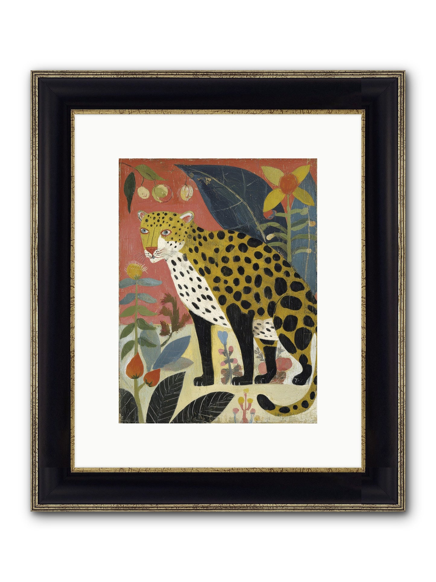 Spots Became An Obsession Framed Print - Black & Gold 9x12