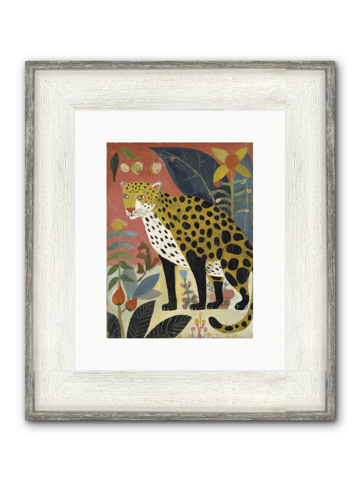 Spots Became An Obsession Framed Print - Driftwood White 9x12