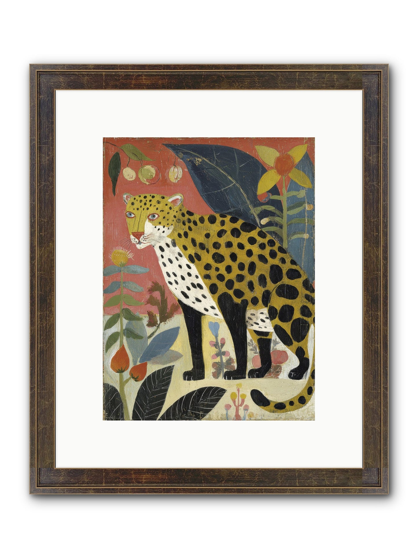 Spots Became An Obsession Framed Print - Slimwoods Black/Gold 9x12