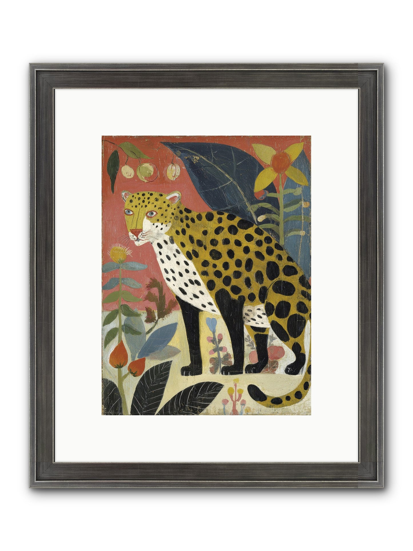 Spots Became An Obsession Framed Print - Slimwoods Black/Silver 9x12